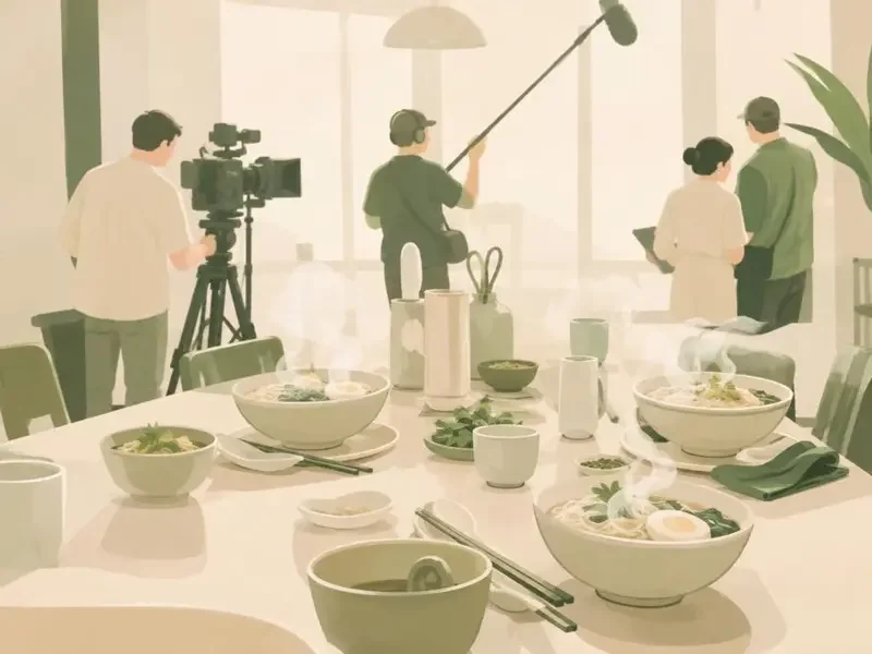 片场盒饭升级记：从三菜一汤到贴心热汤面 - 每日大瓜网红大赛配图